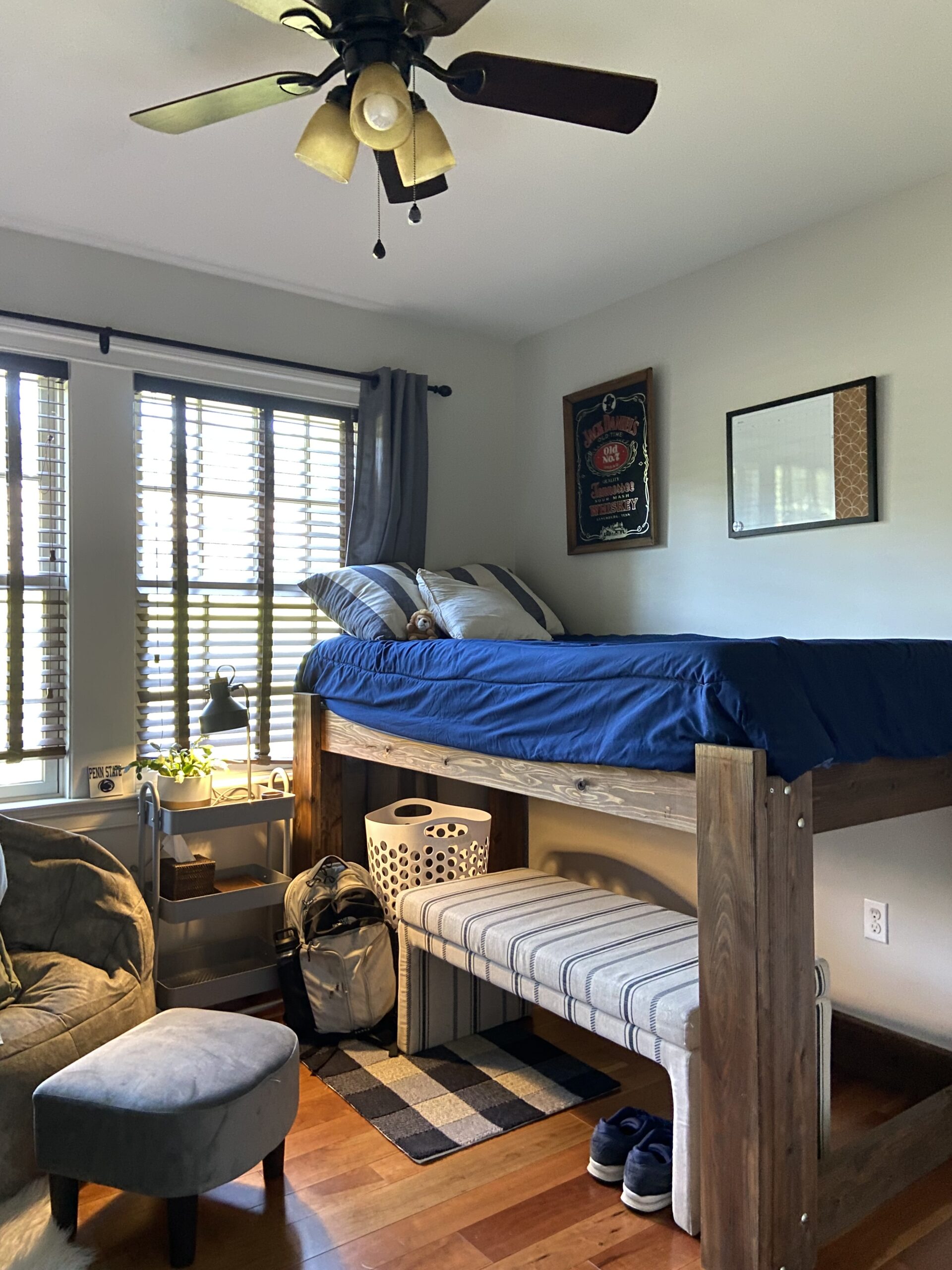 English Chestnut Loft Bed